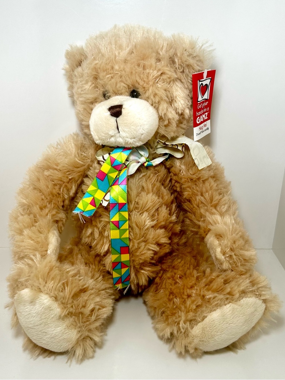 Ganz Plush Light Brown HUG ME Teddy Plush Bear New With Tags
